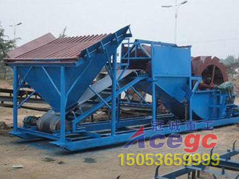 篩沙洗沙一體機(jī)工作現(xiàn)場